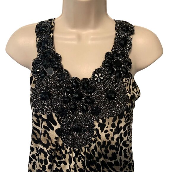 Vintage Y2K Studio Y Womens Size Small Tank Top Beaded Embellished Shirt Animal - Picture 3 of 4